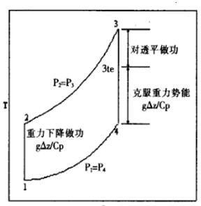 想热力循环的热力过程T—S图