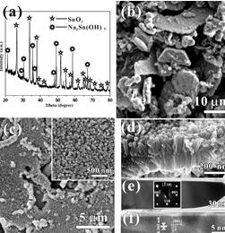 的SnO2／Na2Sn(OH)6阵列的XRD图谱
