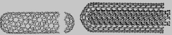 碳纳米管富勒烯帽模型