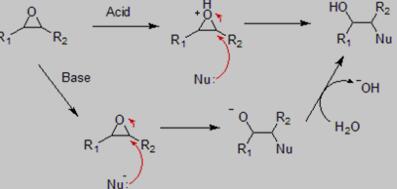 环氧化合物在酸性和碱性条件下的不同开环历程
